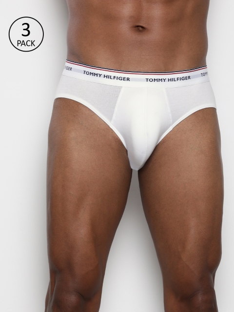 

Tommy Hilfiger Men Pack of 3 White Solid Briefs P0AB1132
