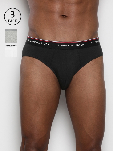 

Tommy Hilfiger Men Pack Of 3 Solid Brief P0AB1134, Black