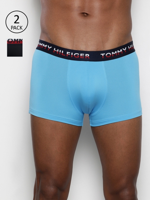 

Tommy Hilfiger Men Pack of 2 Solid Trunks P0AB4114, Blue