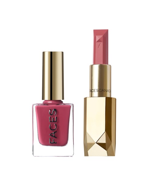 

FACES CANADA Set of Ultimate Pro Belle De Luxe Jewel Cut Lipstick & Nail Enamel, Pink