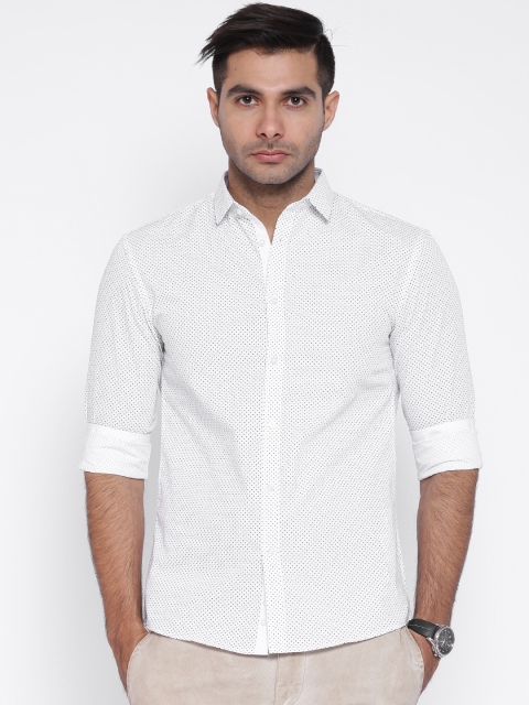 

Celio White Printed Casual Shirt