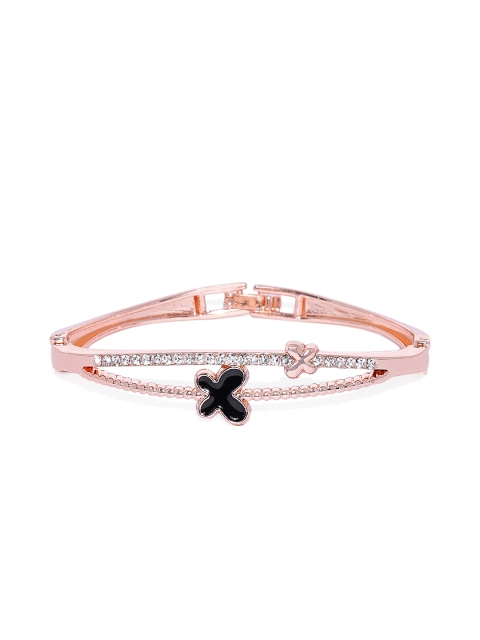 

Golden Peacock Rose Gold-Plated CZ-Studded Bracelet