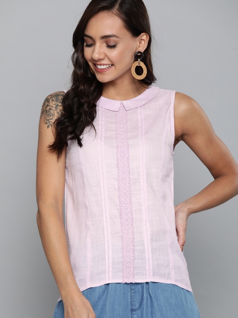 

HERE&NOW Women Lavender Solid Top