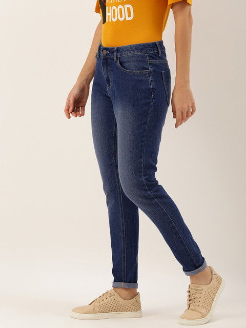 

DressBerry Women Blue Skinny Fit Mid-Rise Clean Look Stretchable Jeans