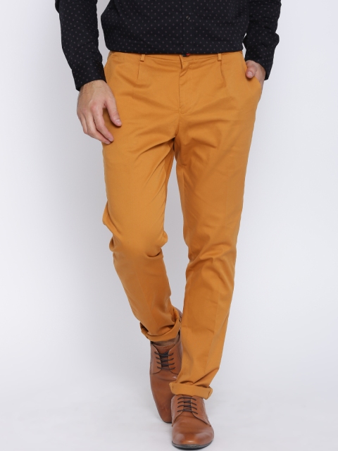 

Blackberrys Mustard Yellow Sharp Fit Casual Trousers