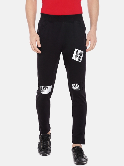 

Yuvraah Men Black Printed Track Pant