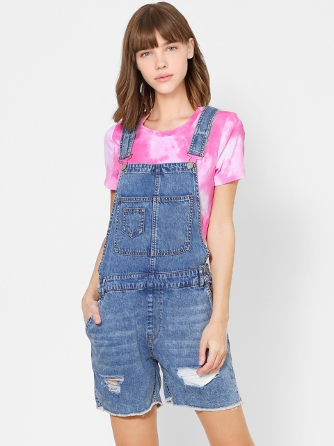 

ONLY Women Blue Solid Basic Jumpsuit