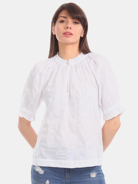 

GAP Women White Solid Top