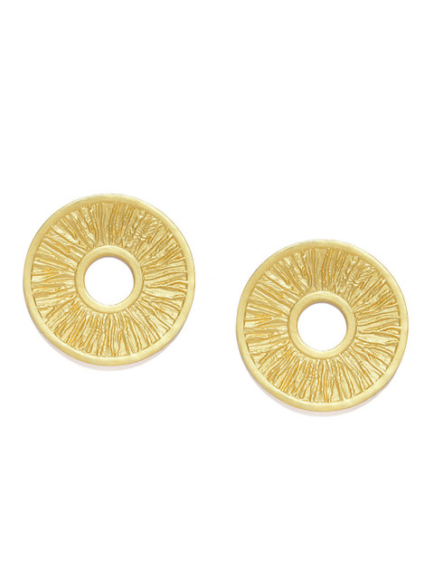 

VIDRUKARIH Gold-Plated Circular Oversized Studs