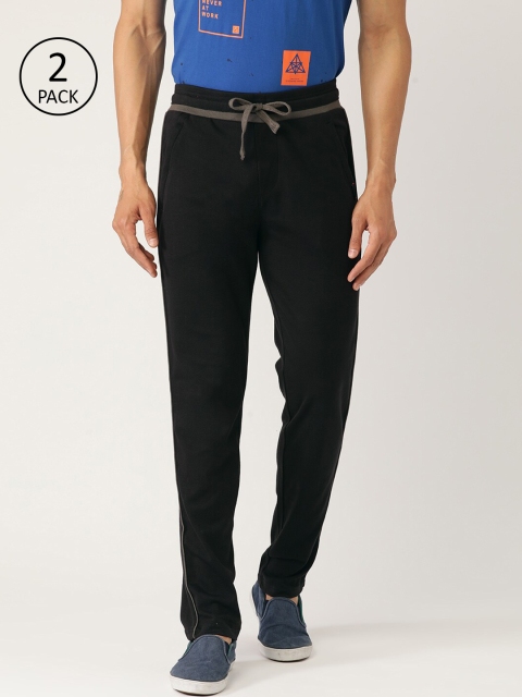 

Sweet Dreams Men Black Solid Track Pants