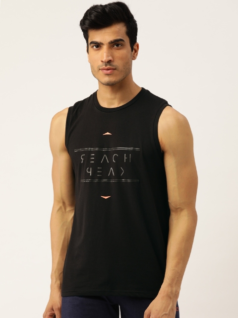 

Sweet Dreams Men Black Sleeveless Printed Lounge T-Shirt
