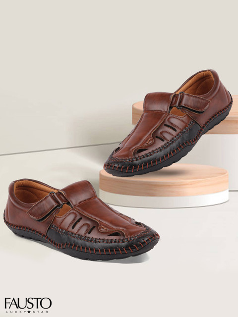 

FAUSTO Men Brown Shoe-Style Sandals