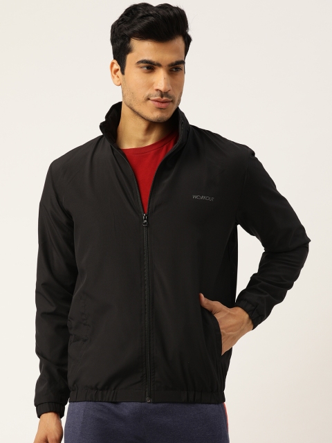 

Sweet Dreams Men Black Solid Sporty Jacket
