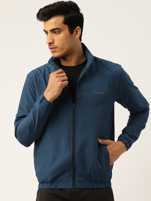 

Sweet Dreams Men Teal Blue Solid Sporty Jacket