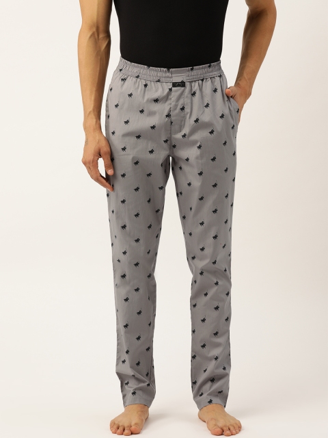

Sweet Dreams Men Grey & Black Printed Lounge Pants