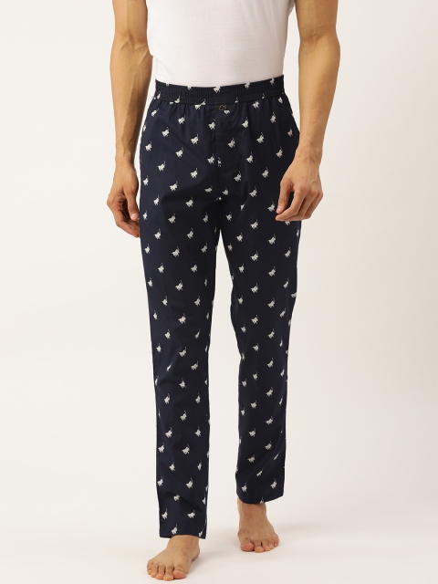 

Sweet Dreams Men Navy Blue & Grey Printed Lounge Pants