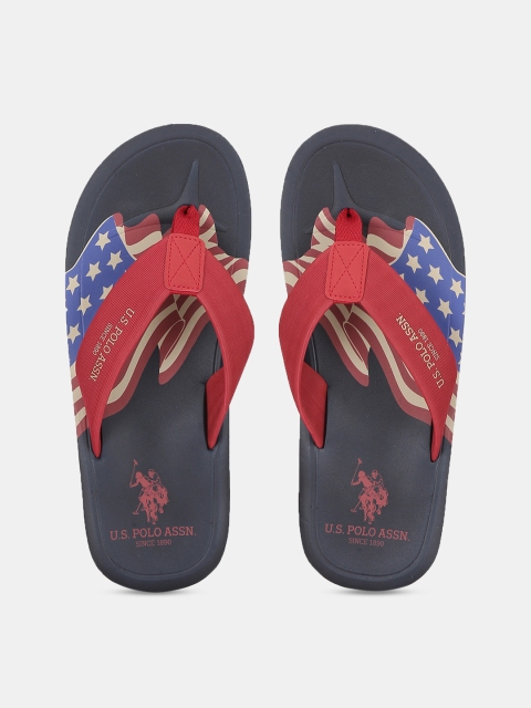 

U.S. Polo Assn. Men Blue & Red Printed Thong Flip Flops