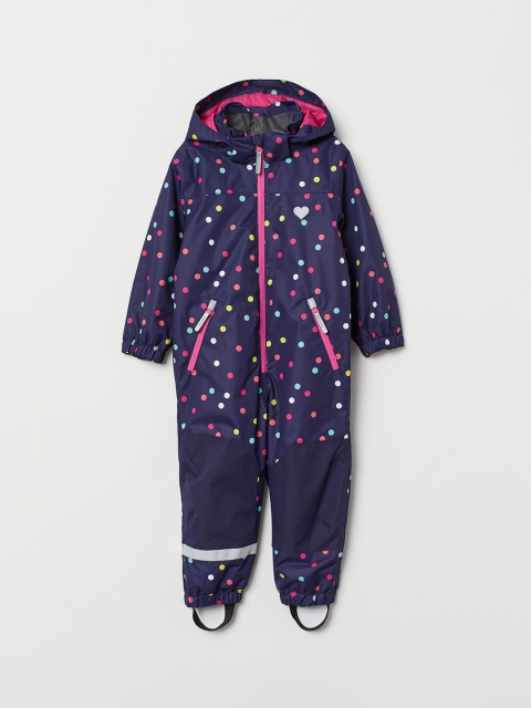 

H&M Girls Navy Blue Padded Outdoor All-In-One Suit