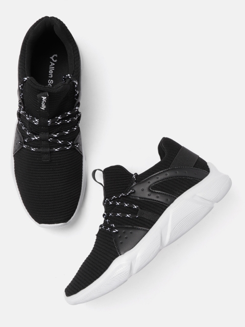 

Allen Solly Men Black Self Striped Sneakers