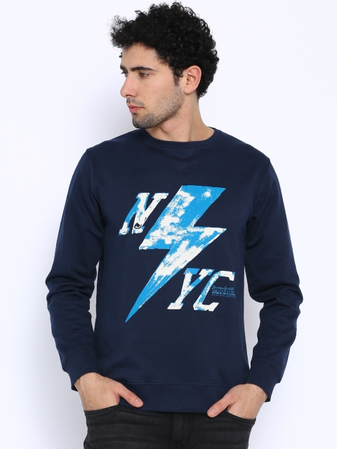 

American Crew Navy Printed Sweatshirt, Navy blue