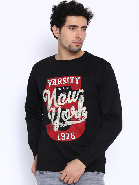 

American Crew Black Printed Sweatshirt