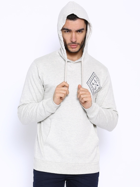 

American Crew Grey Melange Hooded Sweatshirt