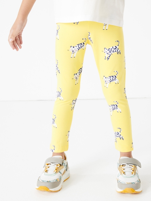 

Marks & Spencer Girls Yellow Printed Leggings