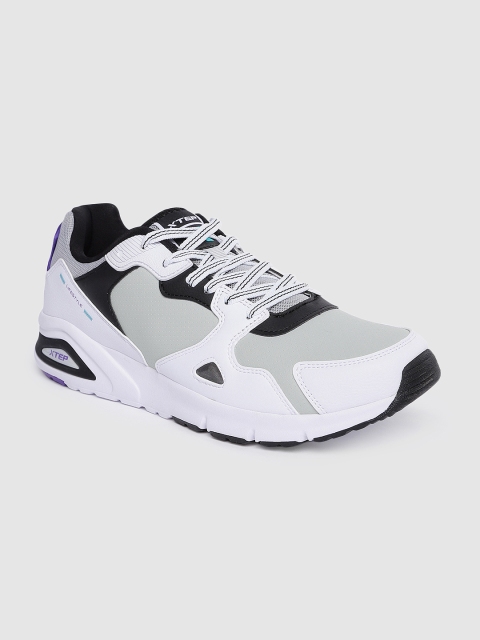 

Xtep Men White & Grey Color-blocked Sneakers