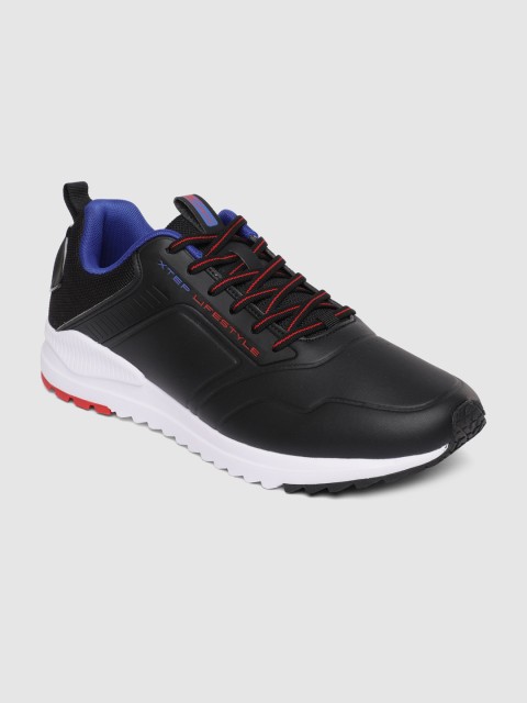 

Xtep Men Black Solid Softpad Lite HD Sneakers