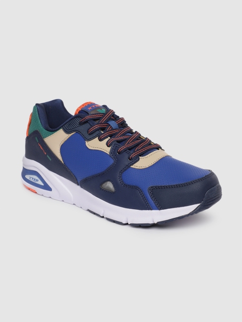 

Xtep Men Blue Colourblocked Softpad LiteHD Sneakers