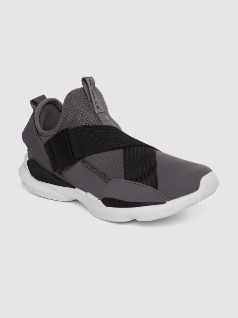 

Xtep Men Grey Slip-On Sneakers