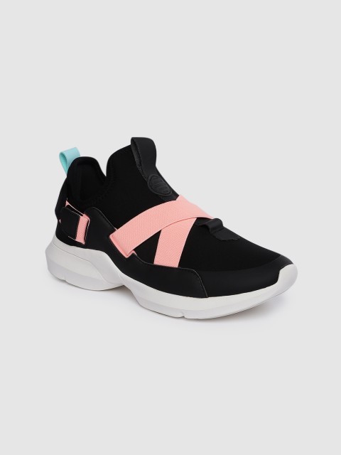 

Xtep Women Black Slip-On Sneakers