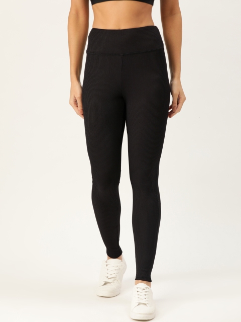 

FOREVER 21 Women Black Ribbed Tights