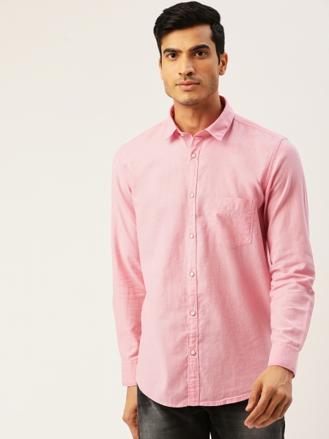 

Richlook Men Pink Slim Fit Solid Casual Shirt