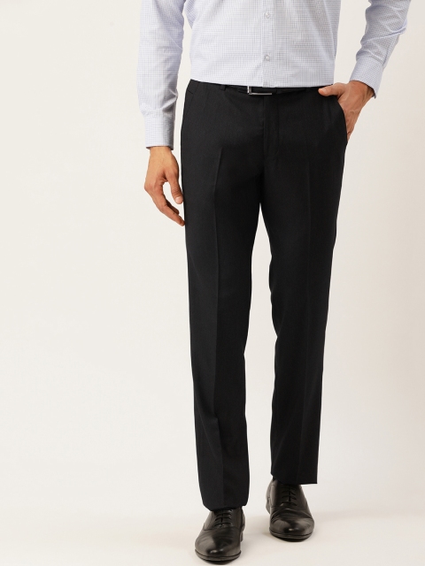 

Richlook Men Black Smart Regular Fit Solid Formal Trousers