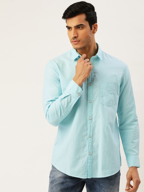 

Richlook Men Sea Green Slim Fit Solid Casual Shirt