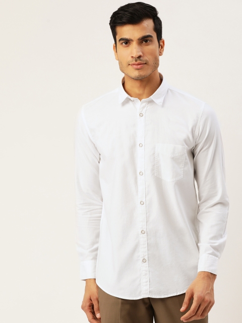 

Richlook Men White Slim Fit Solid Casual Shirt