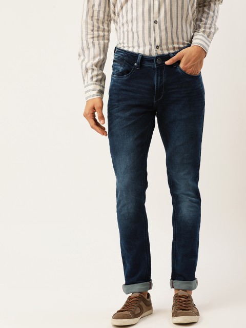 

Richlook Men Navy Blue Slim Fit Mid-Rise Clean Look Jeans
