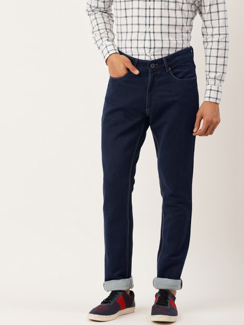 

Richlook Men Navy Blue Slim Fit Mid-Rise Clean Look Jeans