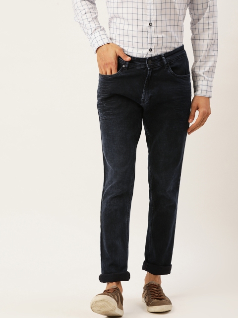 

Richlook Men Navy Blue Slim Fit Mid-Rise Clean Look Jeans