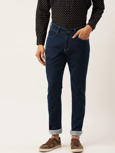 

Richlook Men Navy Blue Slim Fit Mid-Rise Clean Look Jeans