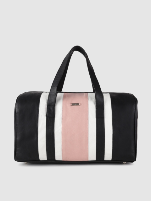 

STRUTT Women Black & Pink Colourblocked Duffel Bag
