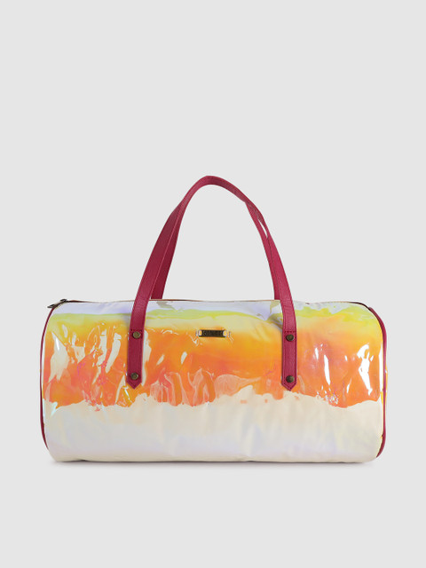 

STRUTT Women Yellow & Pink Iridescent Effect Duffel Bag