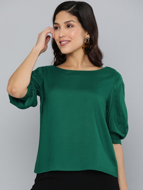 

HERE&NOW Women Green Solid Top