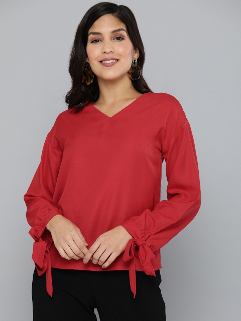 

HERE&NOW Women Red Solid Top
