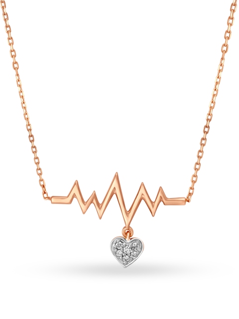 

Mia by Tanishq 14KT Rose Gold Diamond Necklace