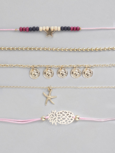 

20Dresses Women Set of 5 Gold-Toned Bracelets