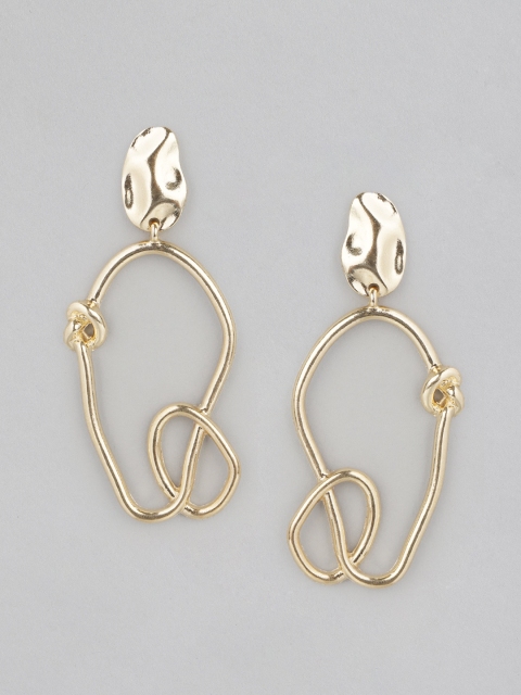 

20Dresses Gold-Toned Contemporary Drop Earrings