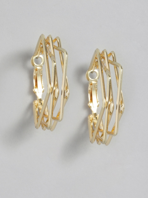 

20Dresses Gold-Toned Geometric Hoop Earrings