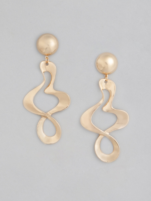 

20Dresses Gold-Toned Contemporary Drop Earrings